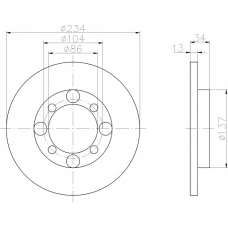 8DD 355 105-781 HELLA PAGID Тормозной диск