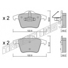 704.0 TRUSTING Комплект тормозных колодок, дисковый тормоз