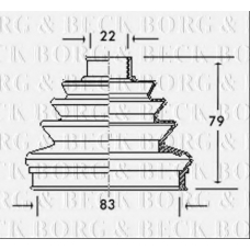 BCB2006 BORG & BECK Пыльник, приводной вал