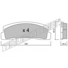 048.0 TRUSTING Комплект тормозных колодок, дисковый тормоз