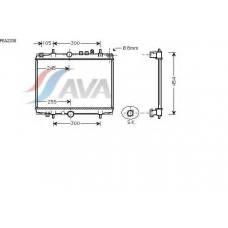 PEA2208 AVA Радиатор, охлаждение двигателя