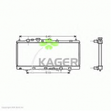 31-0729 KAGER Радиатор, охлаждение двигателя