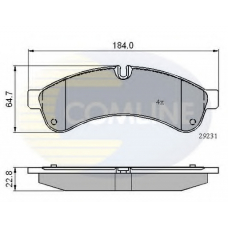 CBP01727 COMLINE Комплект тормозных колодок, дисковый тормоз