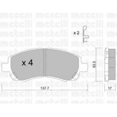 22-0295-0 METELLI Комплект тормозных колодок, дисковый тормоз