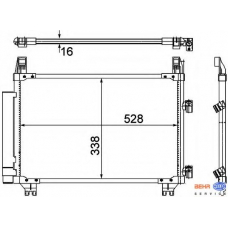 8FC 351 307-661 HELLA Конденсатор, кондиционер