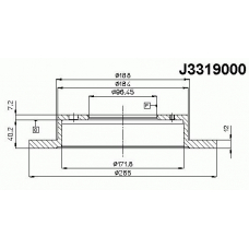 J3319000 NIPPARTS Тормозной диск