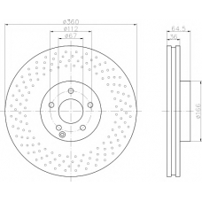 8DD 355 121-061 HELLA PAGID Тормозной диск