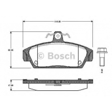 0 986 TB2 642 BOSCH Комплект тормозных колодок, дисковый тормоз