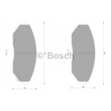 0 986 AB1 441 BOSCH Комплект тормозных колодок, дисковый тормоз