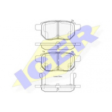 181899 ICER Комплект тормозных колодок, дисковый тормоз