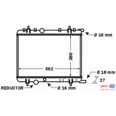 8MK 376 767-091 HELLA Радиатор, охлаждение двигателя