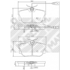 6790 MAPCO Комплект тормозных колодок, дисковый тормоз