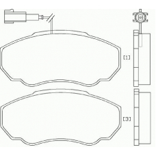 P 23 091 BREMBO Комплект тормозных колодок, дисковый тормоз
