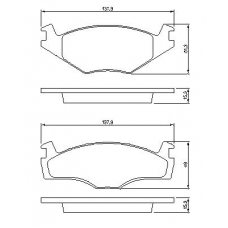 0 986 468 871 BOSCH Комплект тормозных колодок, дисковый тормоз