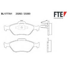 BL1777A1 FTE Комплект тормозных колодок, дисковый тормоз