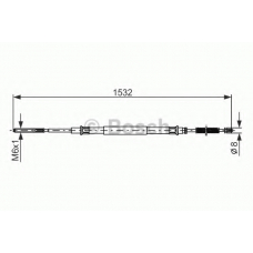 1 987 477 215 BOSCH Трос, стояночная тормозная система