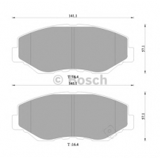 0 986 505 401 BOSCH Комплект тормозных колодок, дисковый тормоз