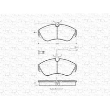 363702160302 MAGNETI MARELLI Комплект тормозных колодок, дисковый тормоз