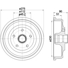 MBD297 MINTEX Тормозной барабан