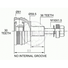 OJ-1489 InterParts Шарнирный комплект, приводной вал