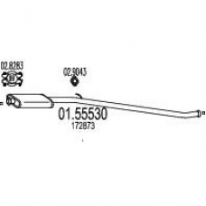 01.55530 MTS Средний глушитель выхлопных газов