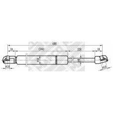 91950 MAPCO Газовая пружина, крышка багажник