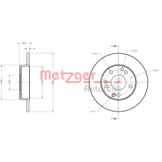 6110326 METZGER Тормозной диск