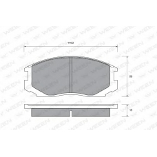 151-1358 WEEN Комплект тормозных колодок, дисковый тормоз
