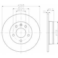 8DD 355 104-501 HELLA PAGID Тормозной диск