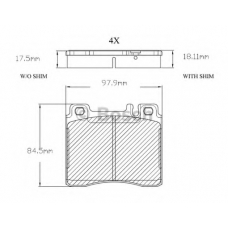 F 03A 150 008 BOSCH Комплект тормозных колодок, дисковый тормоз