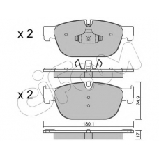 822-854-0 CIFAM Комплект тормозных колодок, дисковый тормоз