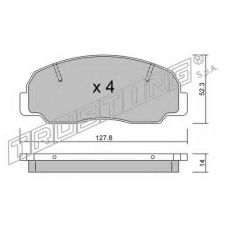 248.0 TRUSTING Комплект тормозных колодок, дисковый тормоз