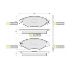 BD S085 STARLINE Комплект тормозных колодок, дисковый тормоз