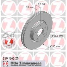 250.1365.20 ZIMMERMANN Тормозной диск