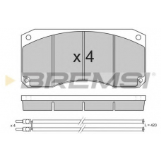 BP7256 BREMSI Комплект тормозных колодок, дисковый тормоз