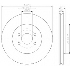 8DD 355 114-331 HELLA Тормозной диск