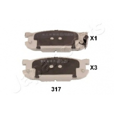 PP-317AF JAPANPARTS Комплект тормозных колодок, дисковый тормоз