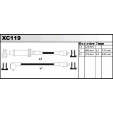 XC119 QUINTON HAZELL Ккомплект проводов зажигания