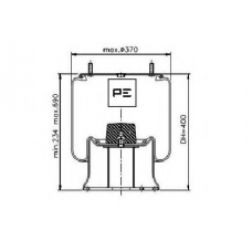 084.287-71A PE Automotive Кожух пневматической рессоры