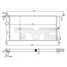 725-0020 TYC Радиатор, охлаждение двигателя