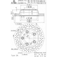 09.8890.21 BREMBO Тормозной диск