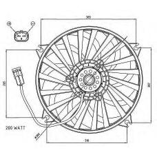 47073 NRF Вентилятор, охлаждение двигателя