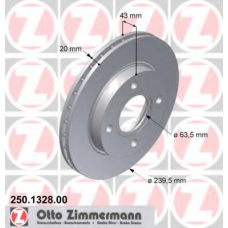 250.1328.00 ZIMMERMANN Тормозной диск