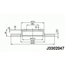 J3302047 NIPPARTS Тормозной диск