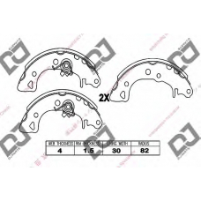 BS1120 DJ PARTS Комплект тормозных колодок