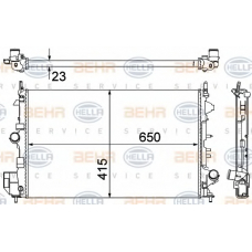 8MK 376 700-261 HELLA Радиатор, охлаждение двигателя