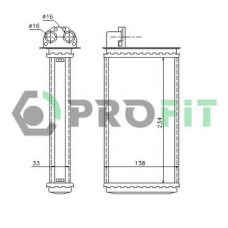 PR 0550N1 PROFIT Теплообменник, отопление салона