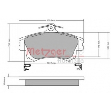 1170032 METZGER Комплект тормозных колодок, дисковый тормоз