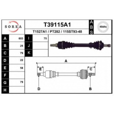 T39115A1 EAI Приводной вал