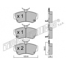537.0 TRUSTING Комплект тормозных колодок, дисковый тормоз